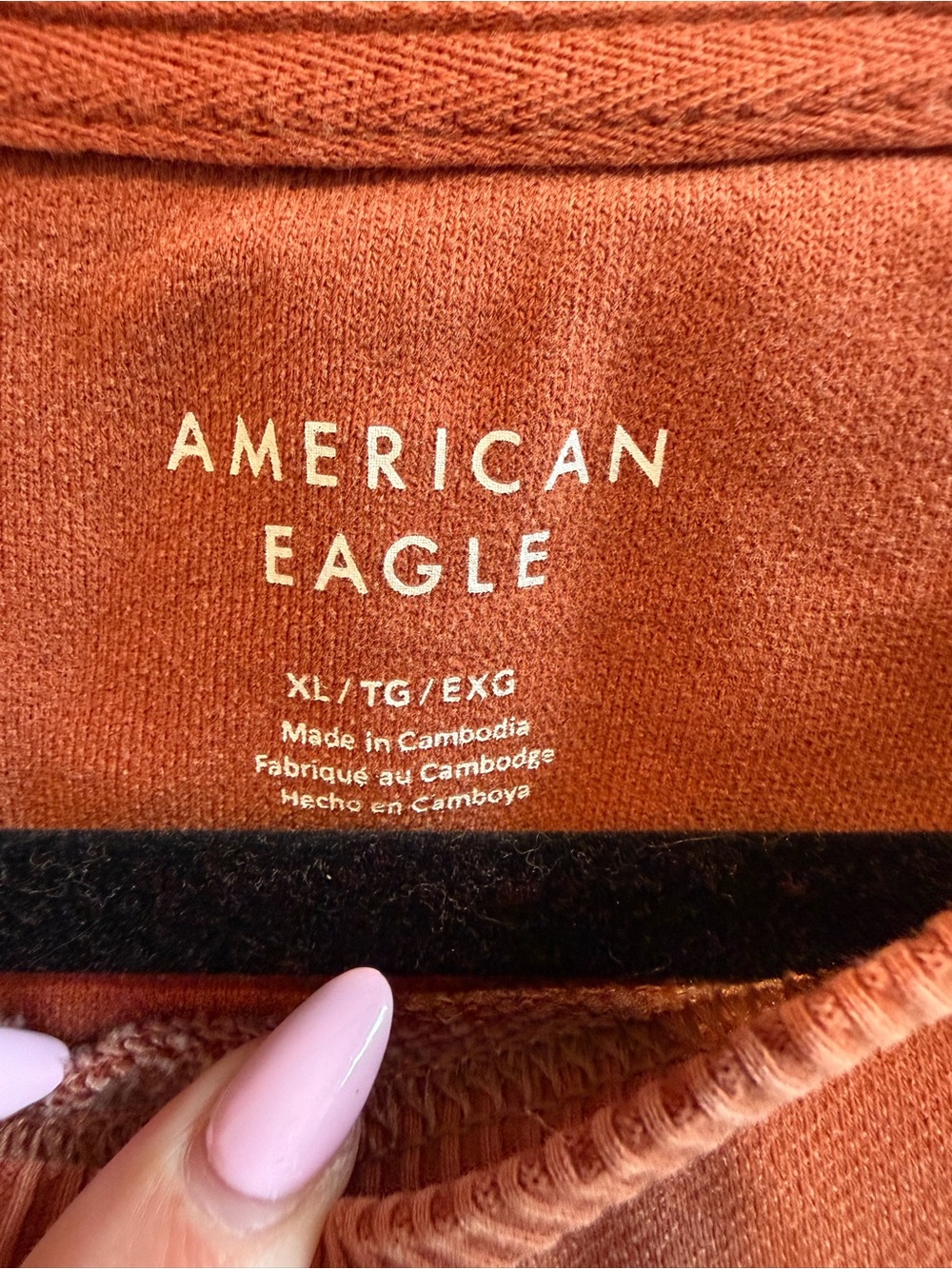 American Eagle Rust Crewneck Sweatshirt - Picture 2 of 3